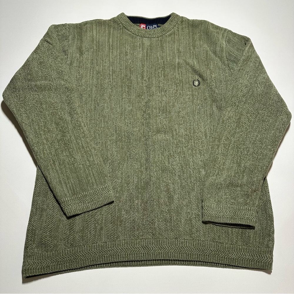 Chaps Fisherman Core Cotton Knit Crewneck Sweater - Mens XL